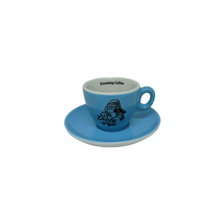 Dusty Ape - Blue Espresso Cup with Saucer